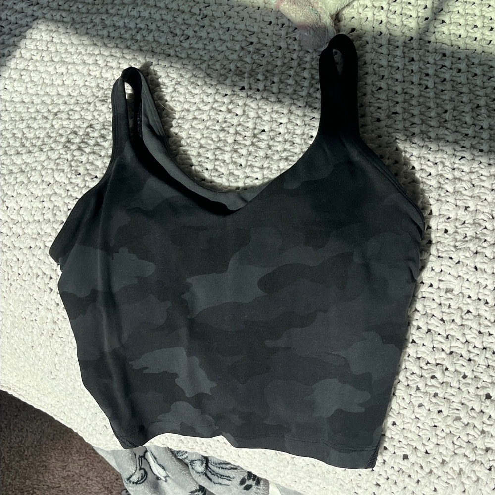 lululemon athletica Black Camo Tank Top